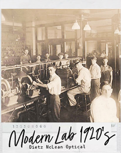 Dietz-McLean Optical modern lab 1921