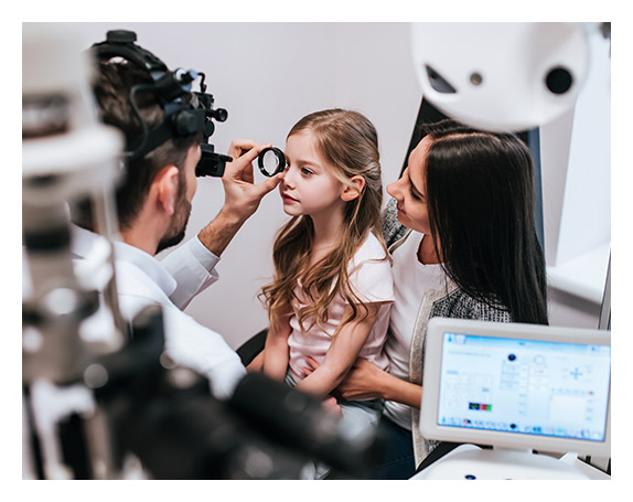 Pediatric eye exam at Dietz McLean Optical